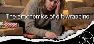 image generated by OpenArtAI showing a woman who is tired of wrapping gifts