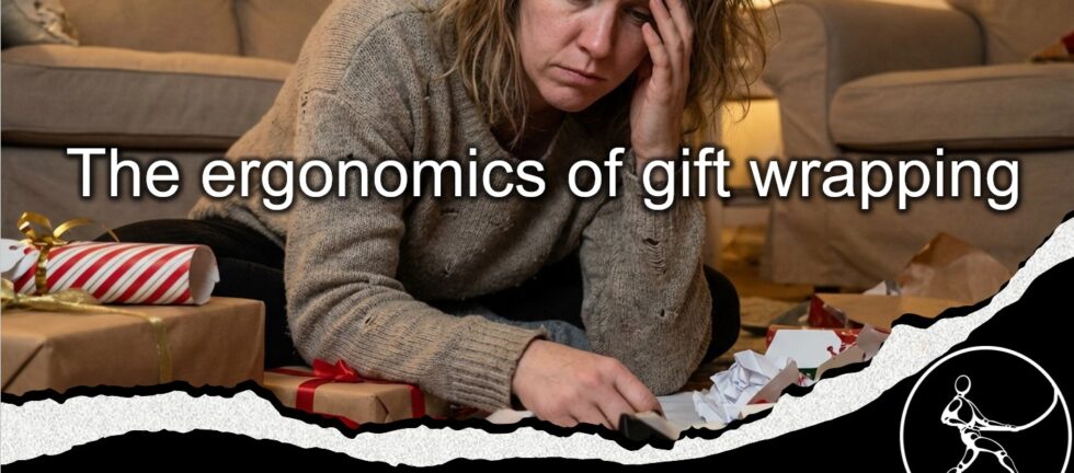 image generated by OpenArtAI showing a woman who is tired of wrapping gifts
